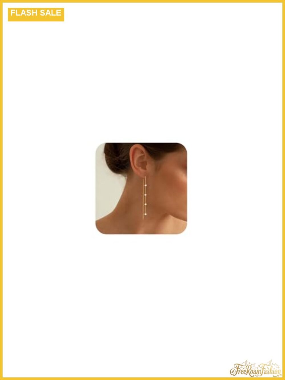 Gold Plated Chain Dangle Earrings for Women Lightweight Hypoallergenic